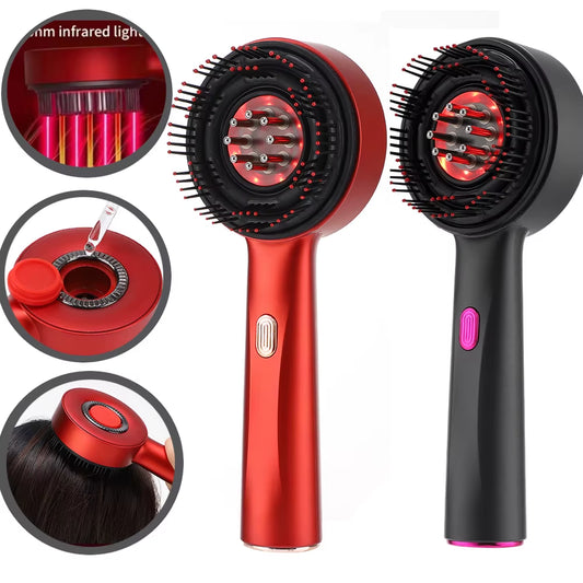 Deep Kneading Masssage Comb, Red Light Therapy Scalp Massager, Hair Growth Massage Scalp Brush, Head Medicine Applicator